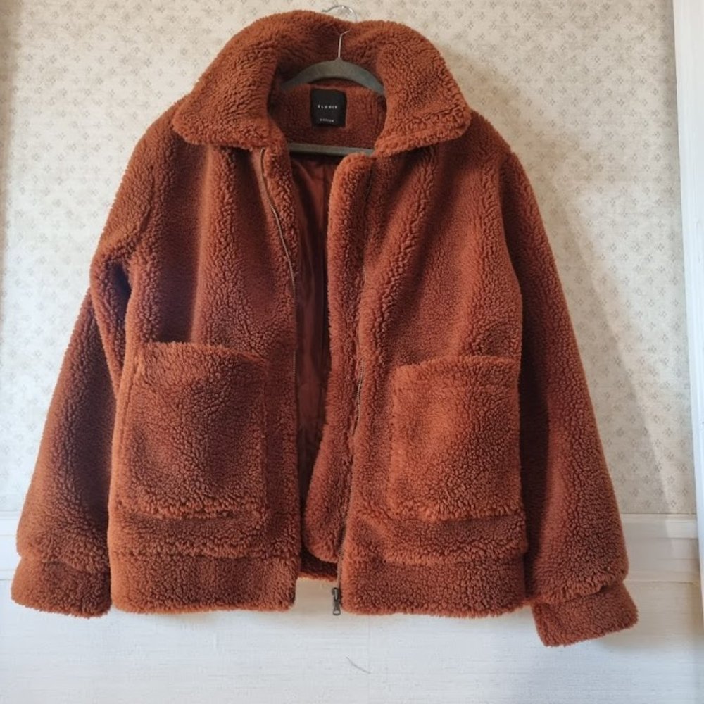 Elodie Jackets & Coats | Teddy Jacket Sz M | Color: Brown